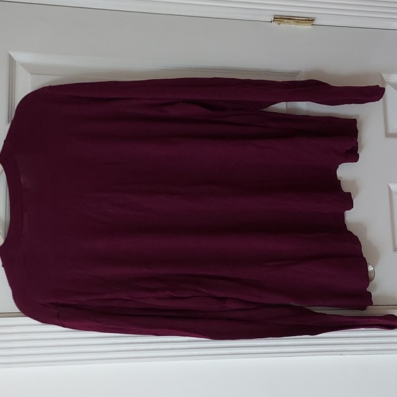 Old navy dark magenta open light sweater - Picture 4 of 5
